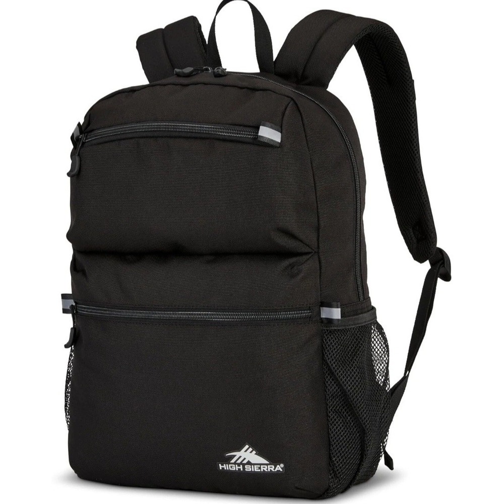 High Sierra Abbreviate Backpack, Laptop Bookbag for Travel‎ One Size Black New